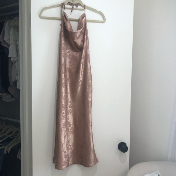 Cider Dresses Cider Floral Satin Dress Pink Mauve Poshmark